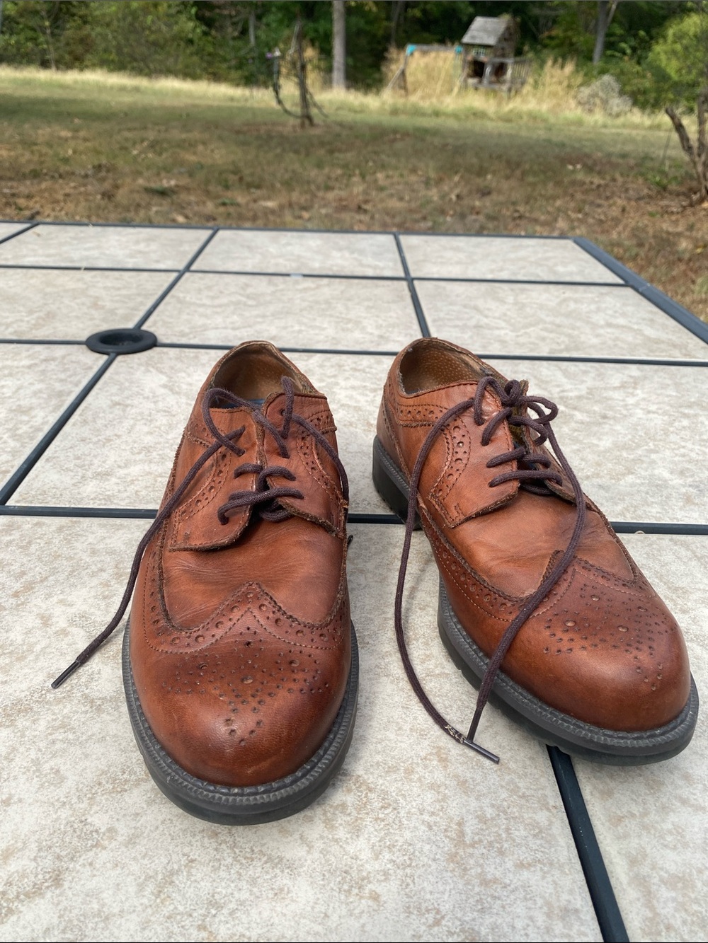 Dockers Leather Wingtip Brogue Shoes Size 8.5 M